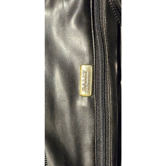 Bally Black & Gray Suede and Leather Satchel Bag - Picture 11 of 14